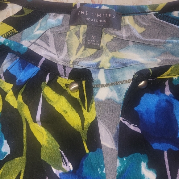 The Limited Colorful Floral Print Long Sleeve Blouse M - Picture 7 of 7